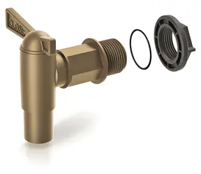 Prosperplast CANTAP 2 Gold / Wasserhahn für Regentonnen / Gewinde 3/4"