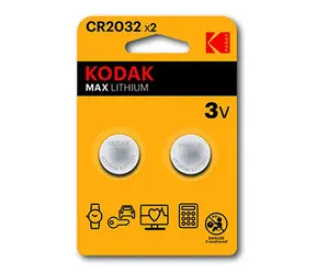 Kodak MAX CR2032 2 Stück / Batterie / Lithium-Knopfzelle / 3 V