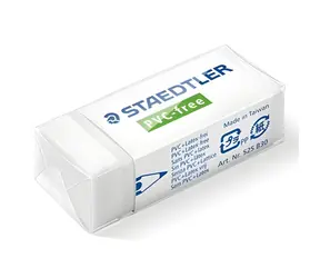 Staedtler Radiergummi, weiß / Gummi / PVC-, latex- und phthalatfrei / 43 × 19 × 13 mm