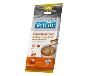 Vet Life Katzen-Genesungssnack „Creme“ Huhn & Thunfisch 60 g / Leckerli für Katzen / Unterstützung in der Genesungsphase