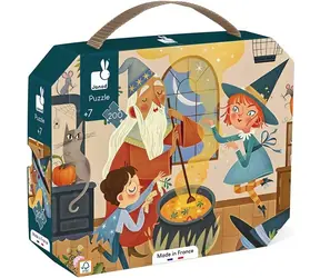 JANOD Puzzle im Koffer „Magische Schule der Zaubersprüche“ / 200 Teile / 40 x 50 cm