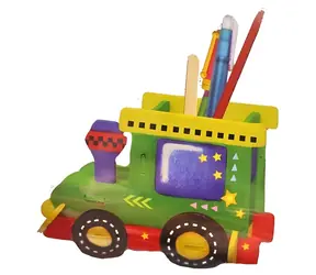 ARTLOVER 3D-Puzzle-Stiftehalter Auto / Sperrholz / Mit Buntstiften und Aufklebern