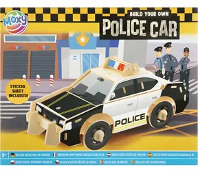MOXY 3D-Puzzle Polizeiauto / Ohne Klebstoff / Naturmaterial