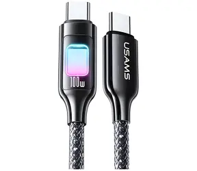 USAMS SJ750 Tarnish / Datenkabel / USB-C (M) - USB-C (M) / 100 W / 1,2 m