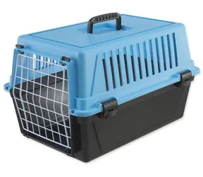 Ferplast Atlas 20 blau / Hunde- und Katzenbox / 58 x 37 x 32 cm / Tragkraft 8 kg