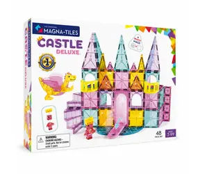 MAGNA-TILES Magnetisches Bauset Burg DLX / 48 Teile / ab 3 Jahren