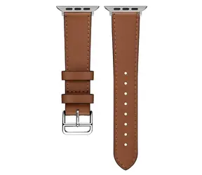 Beline Hermes Lederarmband für Smartwatch, braun / Armband / Leder / Edelstahlschließe / 20 mm