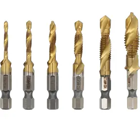 STHOR Bohrer-Set mit Gewindebohrer M3-M10 / Bohrer-Set / Sechskant 1/4" / 6-teilig