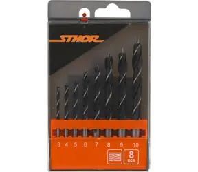 STHOR Holzbohrer-Set, 8-teilig / Bohrer-Set / Box