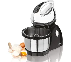Lund Stabmixer mit Edelstahlbehälter / Stabmixer / 200 W / 3 Geschwindigkeitsstufen + Turbo / Edelstahlschüssel und Zubehör