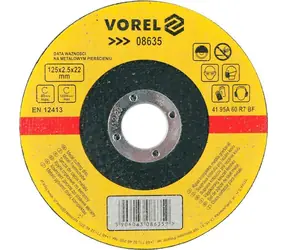 Vorel Metalltrennscheibe 125x22x2,5 mm / Trennscheibe / Durchmesser 125 x 22 mm / Dicke 2,5 mm