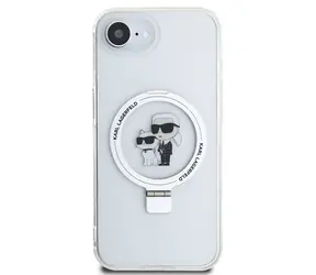 Karl Lagerfeld Ringständer MagSafe weiß / Rückseite / Hartschalenetui / MagSafe / für Apple iPhone 16e