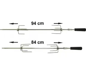 Cattara Grillnadel 84-94 cm / Grillnadel / Querschnitt 8 x 8 mm / Griff 6 x 6 mm / Edelstahl