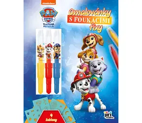 JIRI MODELS Malbuch mit Pustestiften Paw Patrol / 16 Seiten / 3 Stifte / 4 Schablonen