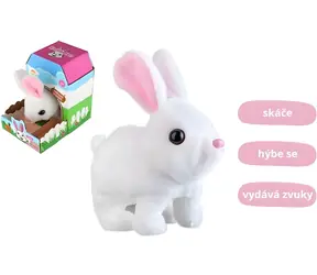 TEDDIES Hase Ben / Interaktives Spielzeug / Ohrenbewegungen und Springen / Soundeffekte / 2x AA