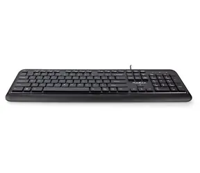 Nedis Multimedia-Tastatur / Tastatur / Kabelgebunden / USB-A / US-Layout / Ziffernblock