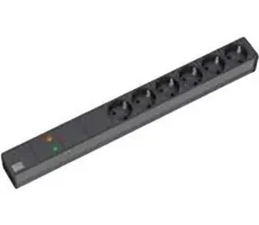 Bachmann 19" Steckdosenleiste schwarz / Steckdosenleiste / 6 Steckdosen / 19"-Steckdosenleiste / ohne Schalter