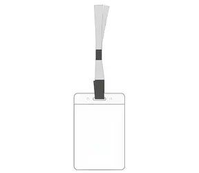 EuroSupplies Lanyard LILY mit Clip, grau / Umhängeband / Clipverschluss / Breite 10 mm / 50 Stück
