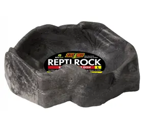Zoomed Repti Rock Wasserschale L / Schale / Steinimitat / Recycelter Kunststoff / 6 x 18 x 23 cm