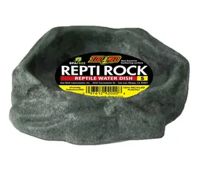 Zoomed Repti Rock S / Wasserschale / Steinimitat / Recycelter Kunststoff / 2,5 x 14,5 x 14,5 cm