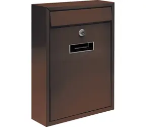 Vorel Briefkasten 360x260x80mm braun / Briefkasten / Stahlblech / 2x Schlüssel