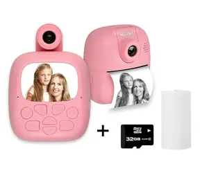 HELMER TP02 pink / Mini-Thermodrucker mit Kamera / 2,0"-IPS-Display / 1200 mAh / USB-C / Android/iOS