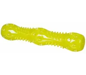 TRIXIE Wurfstock mit Geräusch (Limette) / Hundespielzeug / TPR-Gummi / 28 cm