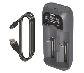 Emos BCL-20D / Akkuladegerät / Li- ION, LiFePO4, NiMH, NiCd / USB / 2 Kanäle