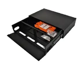 OEM 19" modularer optischer Einschub 2HE ohne Frontblende / Optischer Einschub / ausziehbar / für 24 Kabelverbindungen / 4X Kabeleinführungen