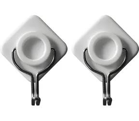 Vorel Selbstklebender Diagonalhaken, 2 Stück / Haken / Metall, Tragfähigkeit bis zu 1 kg
