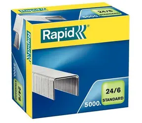 Rapid Standard 24/6 / Heftklammerdraht / 5000 Stück / Fußlänge 6 mm