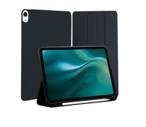 Etteri Flip Case schwarz / für Apple iPad Air 4 2020/5 2022 10,9"/6 2024/7 2025 11" / mit Ständer / SMART Sleep-Wake