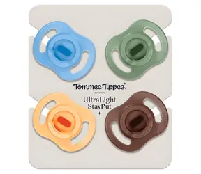 Tommee Tippee Ultraleichter Schnuller für Jungen (18-36 Monate) / Silikonschnuller / 4 Stück / BPA-frei