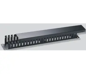 OEM 19" 1HE schwarze Montageplatte / Montageplatte / Metall / Durchgangsverriegelung / Tiefe 45 mm