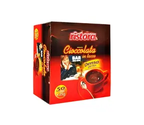 Ristora Heiße Milchschokolade 50 x 25 g / Heiße Schokolade / Portioniert / Cremige Konsistenz