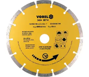 Vorel Diamanttrennscheibensegment 180x22,2 mm / Trennscheibe / Trockenschneiden