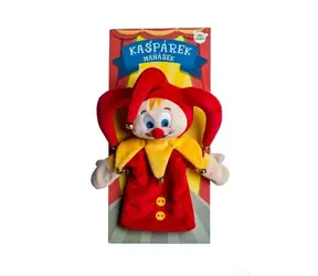 TEDDIES Handpuppe Kašpárek mit Glöckchen 27 cm / Handloch / Weicher Plüsch