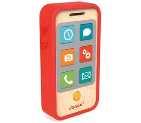 JANOD Holztelefon mit Geräuschen J05334 / Lernspielzeug / Holz