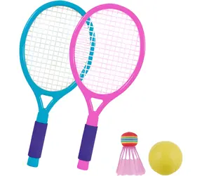Tennis- und Badminton-Set / Sportset / 2 Schläger + Ball + Korb / ab 3 Jahren