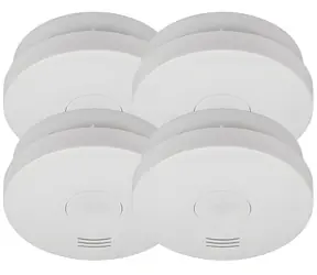 Brennenstuhl RM L 3100 SET 4 Stück / Rauchmelder / Funkverbindung / 85 dB Sirene / 3V-Batterie für 10 Jahre