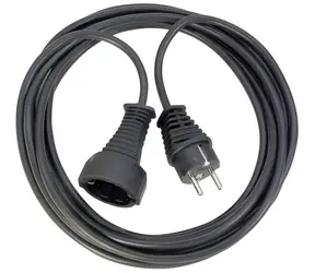 Brennenstuhl Verlängerungskabel schwarz / Verlängerungsleitung / 2 m / H05VV-F 3G1.5