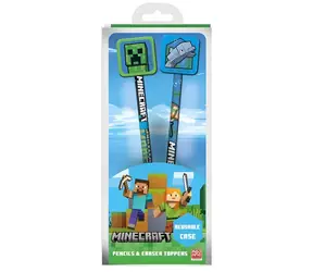 Minecraft-Stifteset mit Aufsätzen, 2-teilig / Kreatives Set / Kunststoffverpackung / ab 3 Jahren