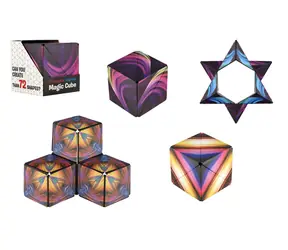 Magnetischer Regenbogenwürfel 6x6 cm / Puzzle / Zauberwürfel