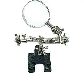 Vorel Dritte Handhalterung mit Lupe 62 mm / Dritte Handhalterung / Lupendurchmesser 62 mm / Zum Löten