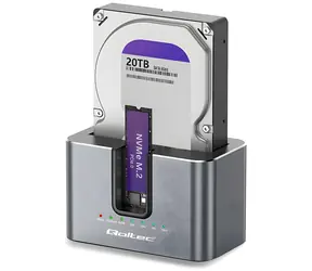 2-in-1-Dockingstation für HDD/SSD (SATA und M.2 NVMe) / Dockingstation / USB-C 10 Gbit/s / Klonen / max. 28 TB