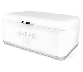 MR-1677-AR-W weiß / Brotkasten / Edelstahl / Öffnung oben