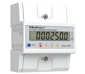 DIN-Schienen-Stromzähler mit Rückstellfunktion 400 V 100 A / Stromzähler / Drehstrom / LCD-/LED-Anzeige / 4-polig