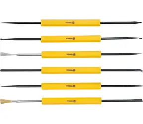Vorel Elektronik-Demontagewerkzeug-Set, 6-teilig / Werkzeugset / Spitzen, Spachtel, Hebelstangen / 180 mm