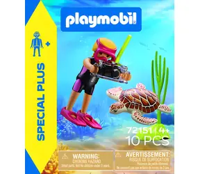 Playmobil Figur Urlaub am Strand 72151 Taucher mit Schildkröte / Special PLUS