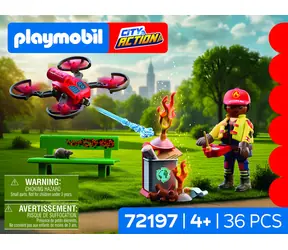 Playmobil Feuerwehr-Bauset 72197 Feuerwehrdrohne / Stadtaktion